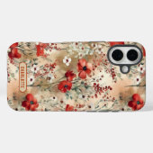 エレガントな水彩花柄のオーダーメイド Case-Mate iPhoneケース (裏面 (横))