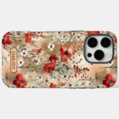 エレガントな水彩花柄のオーダーメイド Case-Mate iPhoneケース (裏面 (横))
