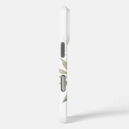 エレガントな水彩花柄のグリーンとブッシュピンク Case-Mate iPhoneケース (裏面 / 右)