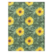 エレガントな水彩花柄の装飾的なパターン テーブルクロス (正面)