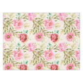 エレガントな水彩花柄の装飾的なパターン テーブルクロス (正面(横))