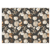 エレガントな水彩花柄の装飾的なパターン テーブルクロス (正面(横))