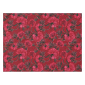 エレガントな水彩花柄の装飾的なパターン テーブルクロス (正面(横))