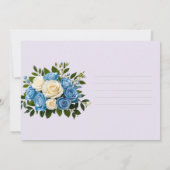 エレガントな水彩花柄のSave the Dateカード セーブザデート (裏面)