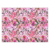 エレガントな水彩花模様の装飾パターン   テーブルクロス (正面(横))