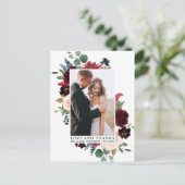 エレガントな水彩花緑の愛に感謝 ポストカード (スタンド正面)