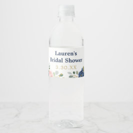 エレガントな水彩花 ペットボトルラベル