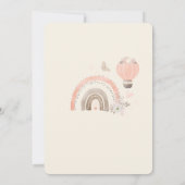 エレガントな水彩虹のベビーシャワー 招待状 (裏面)