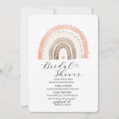 エレガントな水彩虹のベビーシャワー 招待状 (正面)