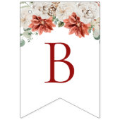 エレガントな水彩赤花冬の花嫁-to-Be バンティングフラッグ (第3の旗)