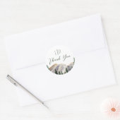 エレガントな水彩農村山岳ウェディング ラウンドシール (封筒)