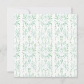 エレガントな水彩青花ベイビーシャワー 招待状 (裏面)