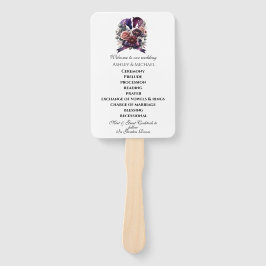 エレガントな水彩馬術のウェディング ハンドファン