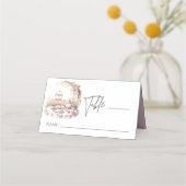 エレガントな水彩 ガーデンウェディング プレイスカード (正面)