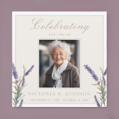 エレガントな水彩 ラベンダー 命の祝い 招待状