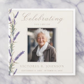 エレガントな水彩 ラベンダー 命の祝い 招待状