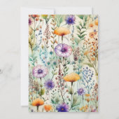 エレガントな水彩　ワイルドフラワーのウェディング 招待状 (裏面)