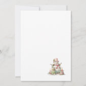 エレガントな水彩 赤ちゃん 外は寒いよ 赤ちゃんシャ 招待状 (裏面)