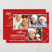 エレガントな水晶の休日の写真カード シーズンカード (正面/裏面)