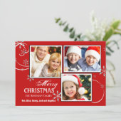 エレガントな水晶の休日の写真カード シーズンカード (スタンド正面)