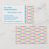 エレガントな水玉模様デザイナーおもしろいの水玉模様 名刺 (正面/裏面)