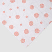 エレガントな水玉模様-柔らかいピンクの金ゴールドの白 薄葉紙 (詳細)