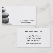 エレガントな水色のロゴの禅のヨガの治療の健康 名刺 (正面/裏面)