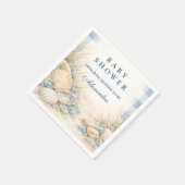 エレガントな沿岸の貝殻ベイビーシャワー スタンダードカクテルナプキン (角)