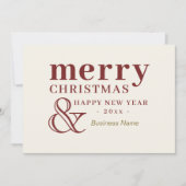 エレガントな法人クリスマスホリデーカード シーズンカード (正面)