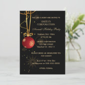 エレガントな法人ホリデーパーティーの招待状 招待状 (スタンド正面)