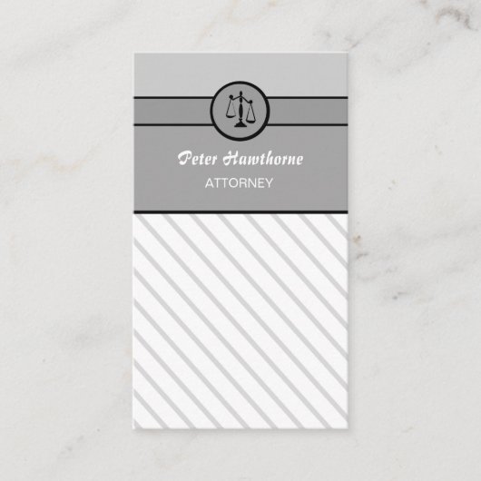 エレガントな法律事務所の弁護士弁護士の正義のスケール 名刺 (正面)