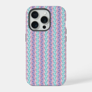 エレガントな波状抽象パターンiPhoneケース iPhone 15 Proケース