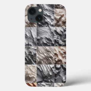 エレガントな波紋テクスチャー携帯ケース - 洗練された iPhone 13ケース