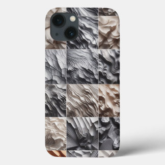 エレガントな波紋テクスチャー携帯ケース - 洗練された iPhone 13ケース