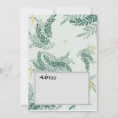 エレガントな洗礼招待状カード 招待状 (裏面)