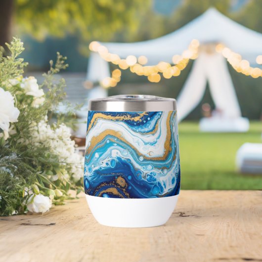 エレガントな流体アート デコレーション コーヒー マグ 抽象 (ウェディング (回転後))