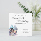 エレガントな海の貝殻 サプライズ誕生日パーティー 招待状 (スタンド正面)