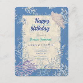 エレガントな海の青のトワール エンクロージャーカード