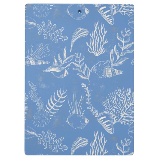 エレガントな海の青のトワール クリップボード (裏面)