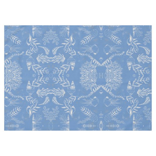 エレガントな海の青のトワール テーブルクロス (正面(横))