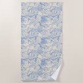 エレガントな海の青のトワール ビーチタオル (正面)