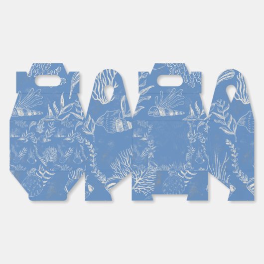 エレガントな海の青のトワール フェイバーボックス (見開き)