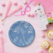 エレガントな海の青のトワール ペーパープレート (パーティー)