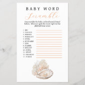 エレガントな海岸のパール赤ちゃんの文字スクランブル チラシ (正面)