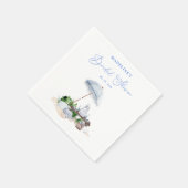 エレガントな海岸ビーチピクニック ブライダルシャワー スタンダードカクテルナプキン (角)