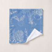 エレガントな海緑色のキャンバス バスタオルセット (ウォッシュタオル)