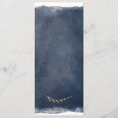 エレガントな海軍および金ゴールドのアンパーサンドメニュー メニュー (裏面)