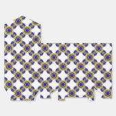 エレガントな海軍のロイヤルブルーとホワイト フェイバーボックス (見開き)