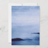 エレガントな海軍スタイルの水彩青の結婚式 招待状 (裏面)