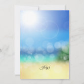 エレガントな海辺の星型貝殻 ブライダルシャワー 招待状 (裏面)